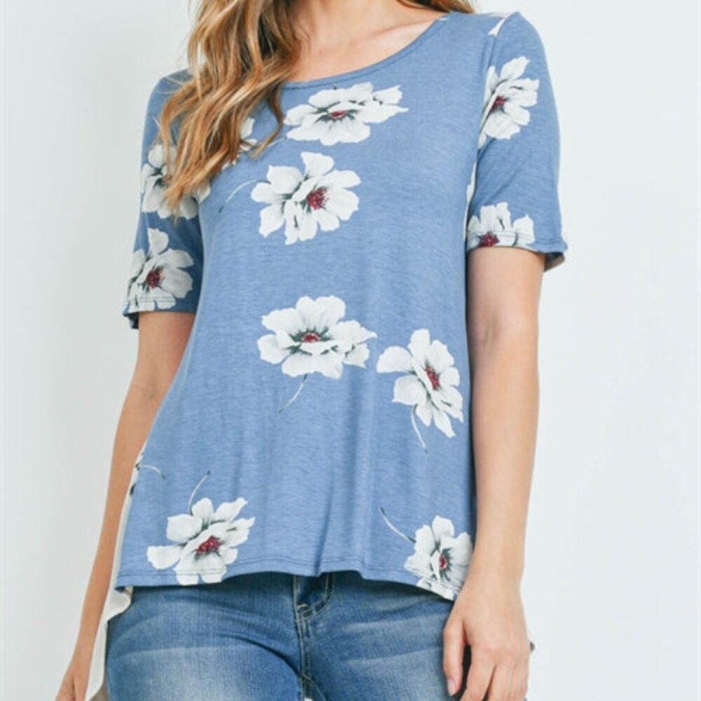 Floral button back
